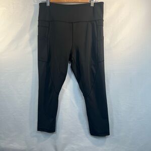 ZYIA Black Activewear Leggings Light N Tight  No Piling Sz 12 Compression